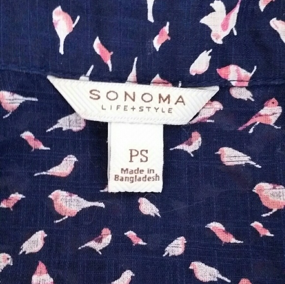 Sonoma Bird Print Women's Sleeveless Tank Top PS - Picture 5 of 5